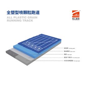 全塑型喷颗粒塑胶跑道