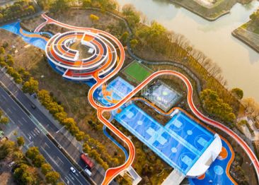 浙江平湖城西运动飘带