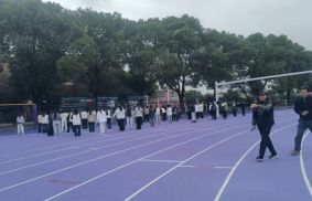 苏州望亭中学|爱硕半预制紫色跑道顺利通过中国田协II类场地验收