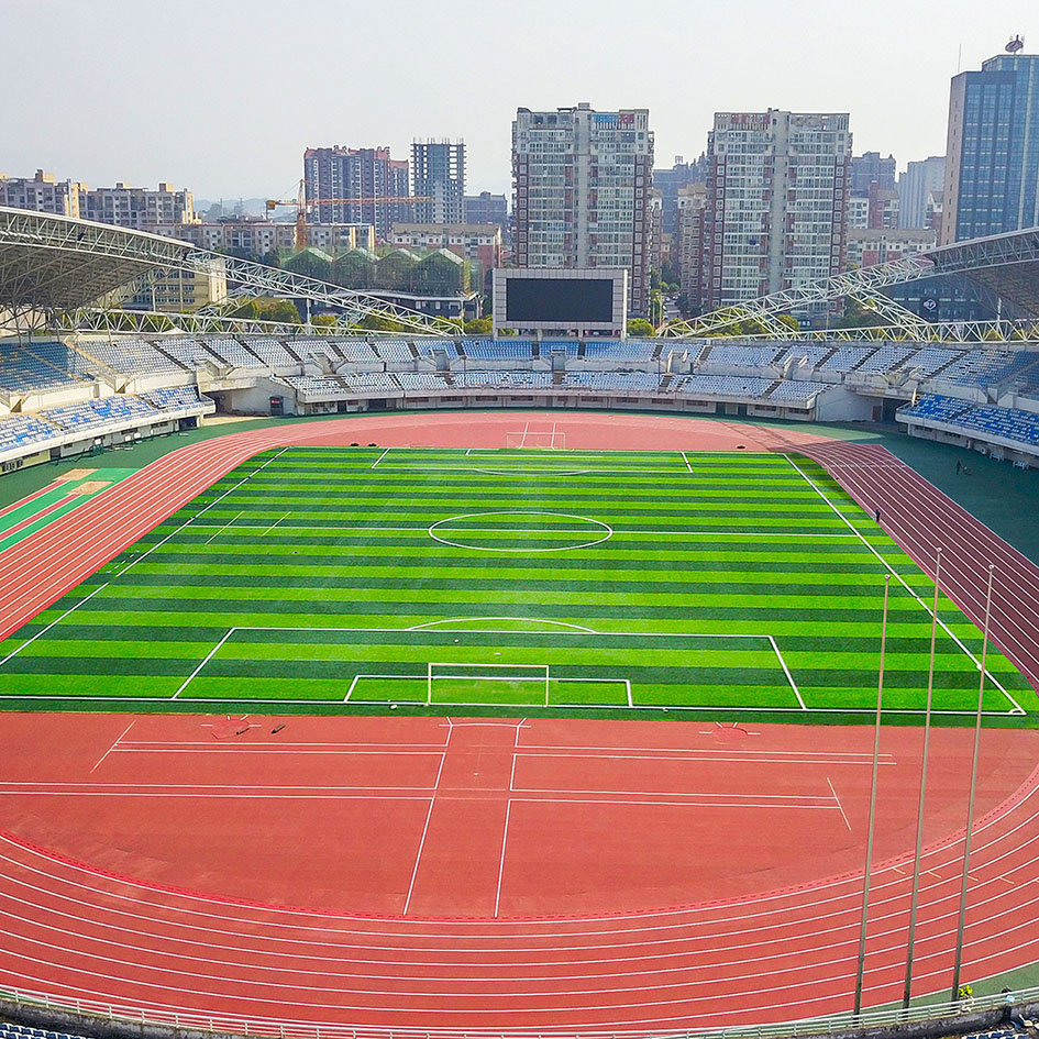 混合型喷颗粒塑胶跑道
